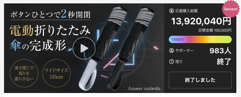 Makuake実績2